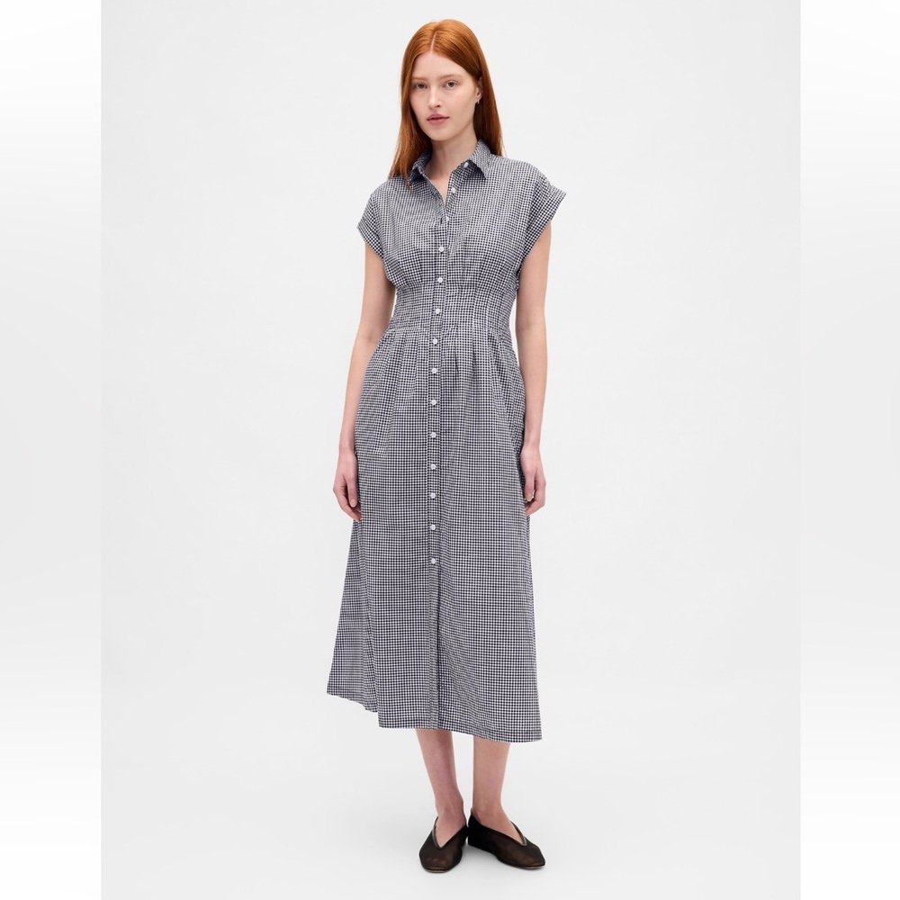 GAP Poplin MIDI Shirt Dress